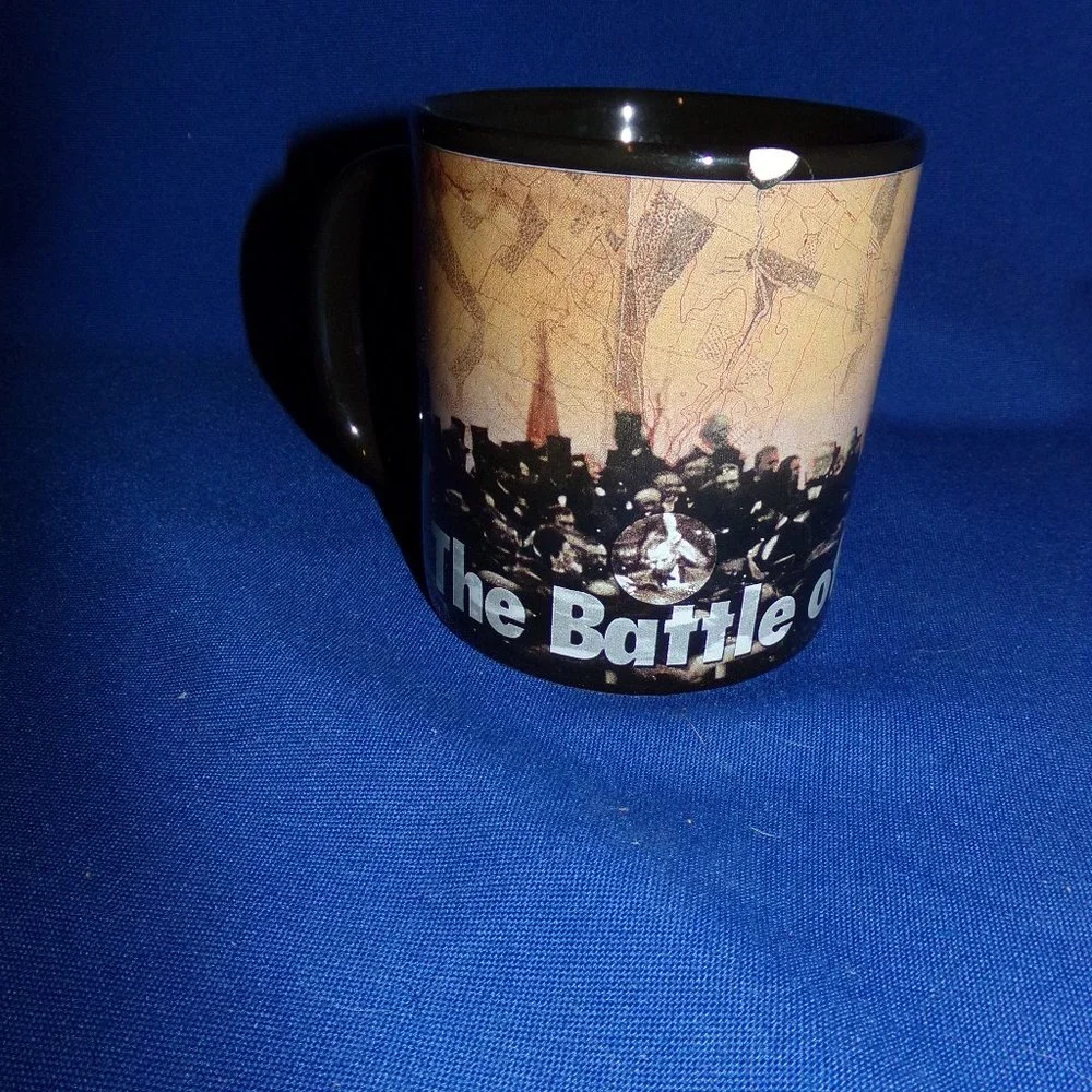 Vintage Map of the Battle of Gettysburg Coffee Mug Pencil Cup - Black